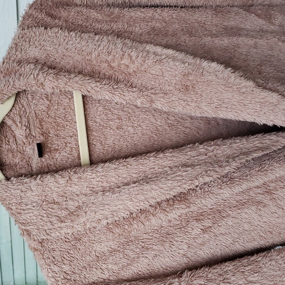 SHEIN Camel Color Long Sherpa Teddy Coat. Oversized SZ.SM. NEW.  P2P-22" - Picture 3 of 10